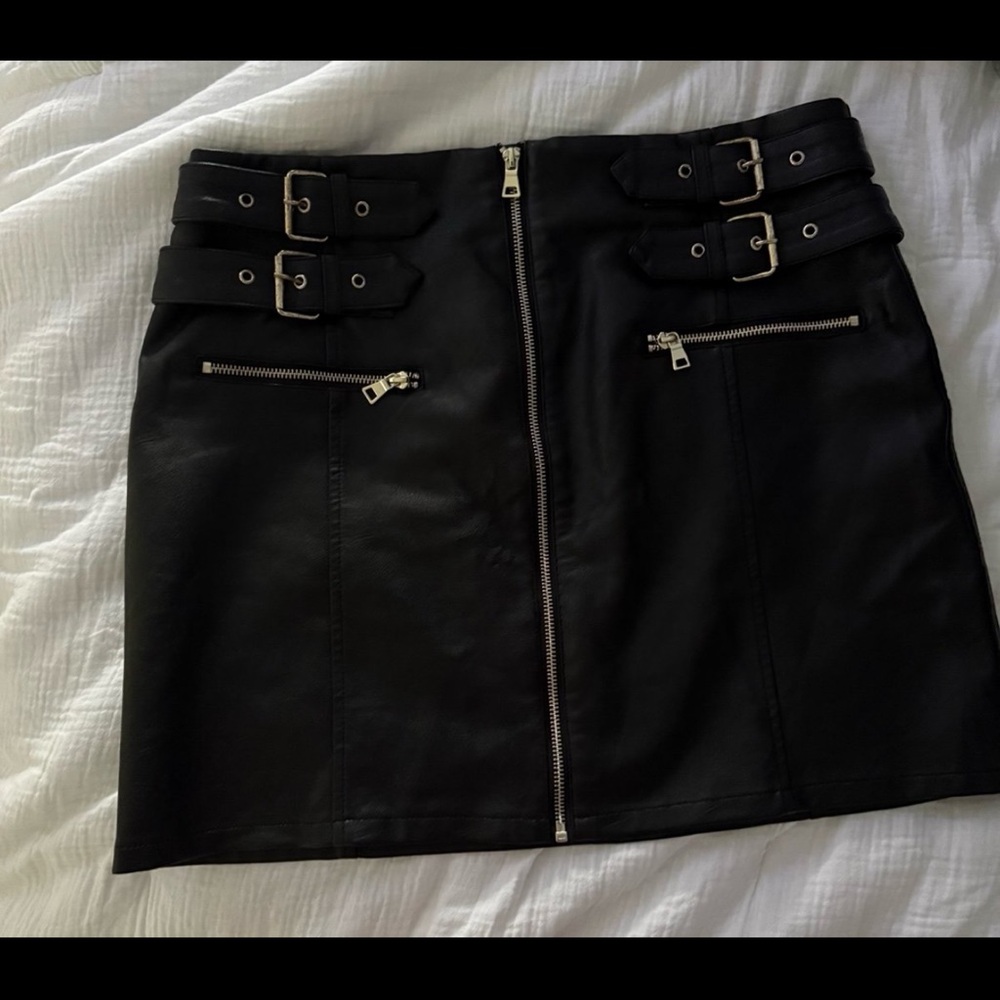Topshop Leather Skirt